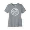 Women's happy camper shirt with Welcome to Camp Quitcherbitchin If You're Not a Happy Camper Take a Hike graphic design