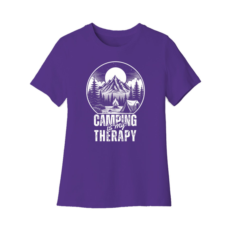 Camping is my therapy Women's Cut Tee Camping is my therapy Women's Cut Tee