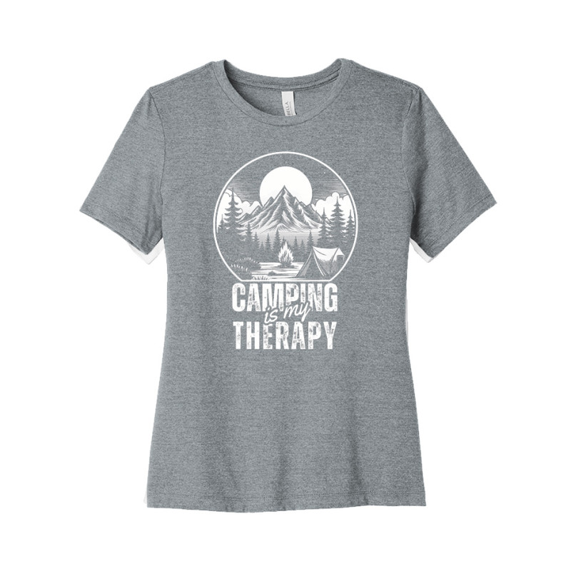 Camping is my therapy Women's Cut Tee Camping is my therapy Women's Cut Tee