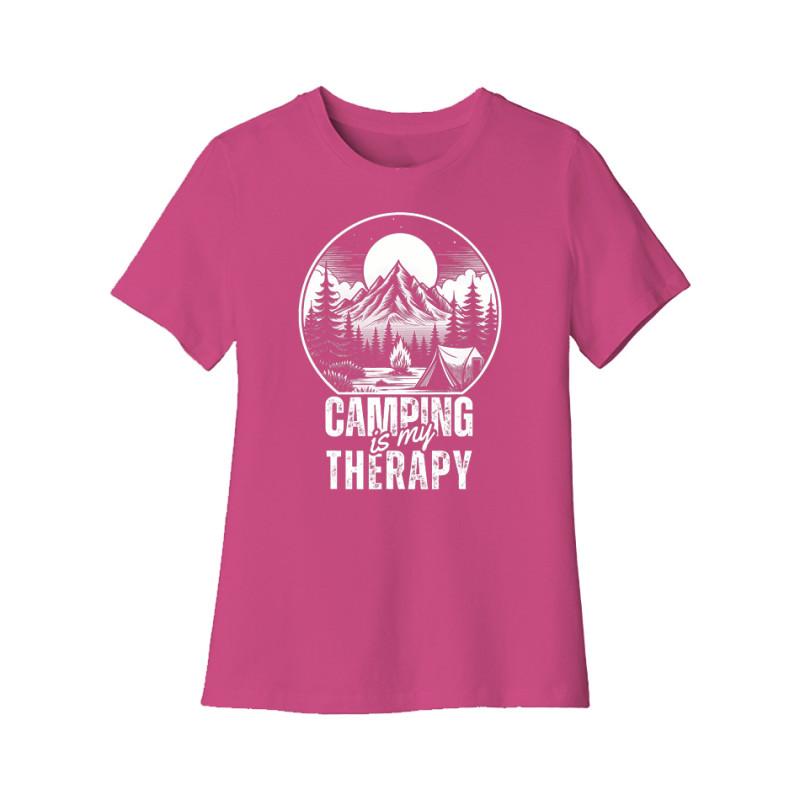 Camping is my therapy Women's Cut Tee Camping is my therapy Women's Cut Tee