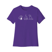 Coffee Campfire Dogs Women's Cut Tee