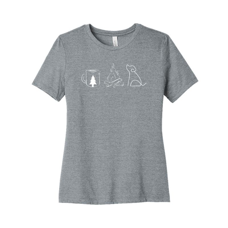 Coffee Campfire Dogs Women's Cut Tee Coffee Campfire Dogs Women's Cut Tee