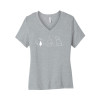 Coffee Campfire Dogs Women's V-Neck Tee Coffee Campfire Dogs Women's V-Neck Tee