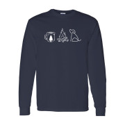 Coffee Campfire Dogs Long Sleeve Tee