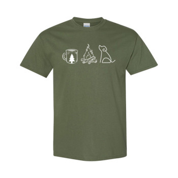 Coffee Campfire Dogs Classic Fit Tee