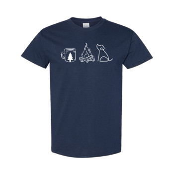 Coffee Campfire Dogs Classic Fit Tee