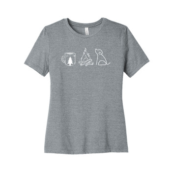 Coffee Campfire Dogs Women's Cut Tee