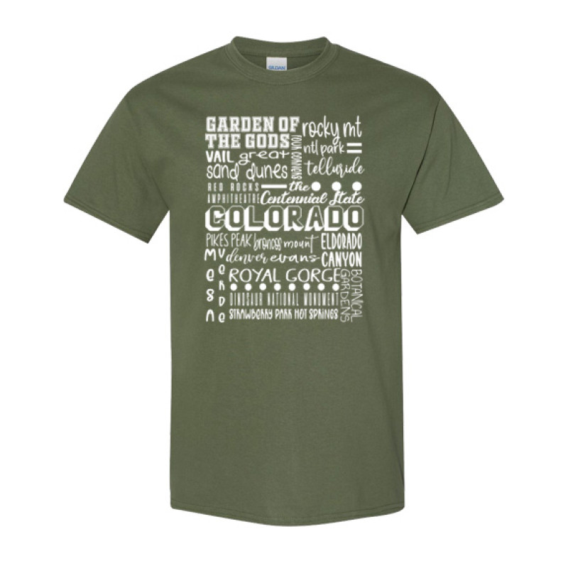 Colorado Famous Locations Classic Fit Tee Colorado Famous Locations Classic Fit Tee