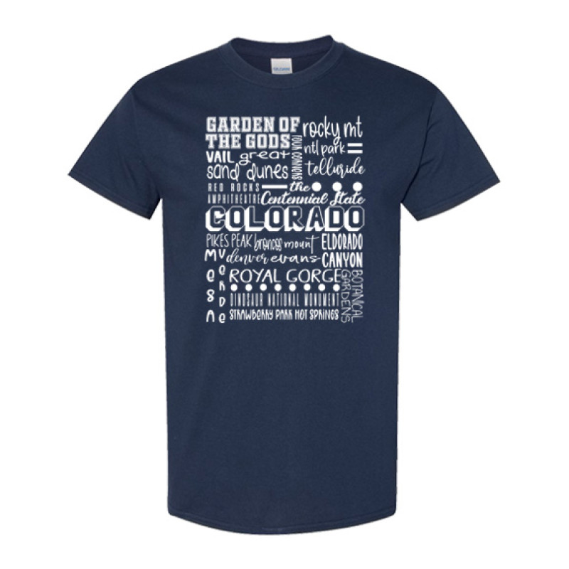 Colorado Famous Locations Classic Fit Tee Colorado Famous Locations Classic Fit Tee