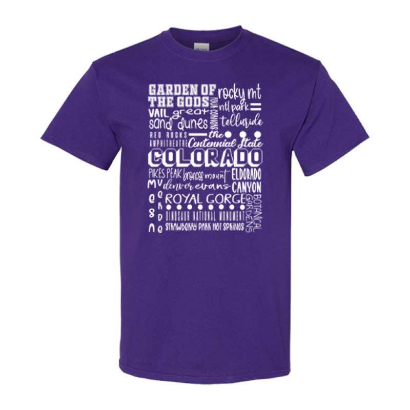 Colorado Famous Locations Classic Fit Tee Colorado Famous Locations Classic Fit Tee