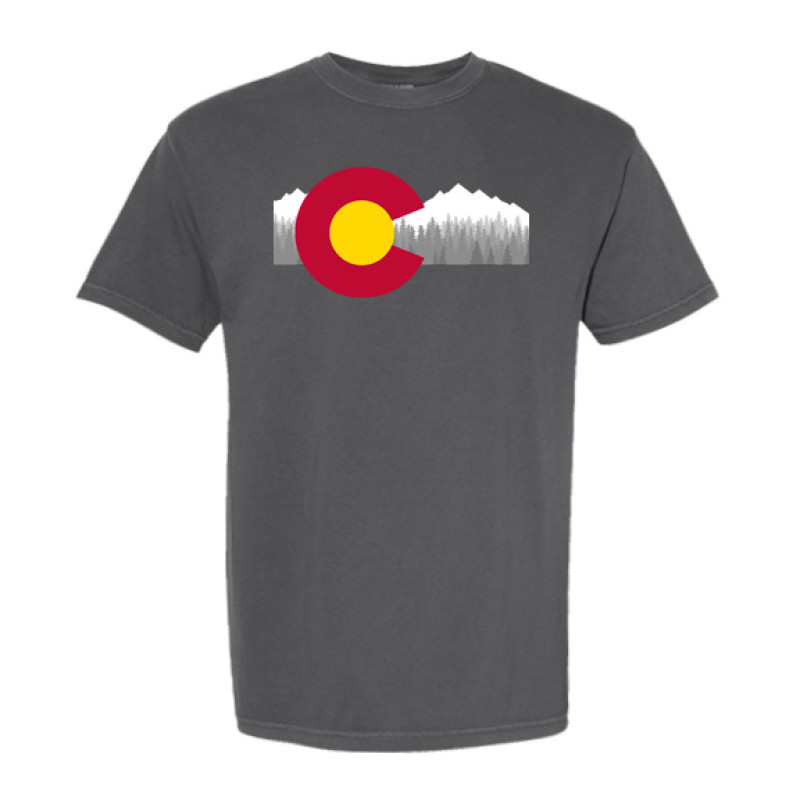 Colorado Flag with Mountains Colorado Flag with Mountains