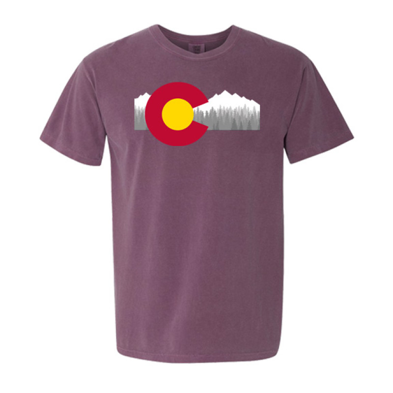 Colorado Flag with Mountains Colorado Flag with Mountains