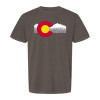 Colorado Flag with Mountains