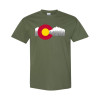 Colorado Flag with Mountains Classic Fit Tee Colorado Flag with Mountains Classic Fit Tee