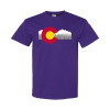 Colorado Flag with Mountains Classic Fit Tee Colorado Flag with Mountains Classic Fit Tee