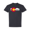 Colorado Flag with Mountains Classic Fit Tee Colorado Flag with Mountains Classic Fit Tee