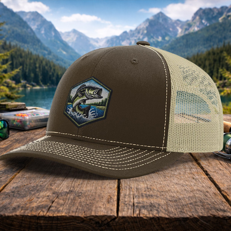 Bass Faux Embroidery Patch