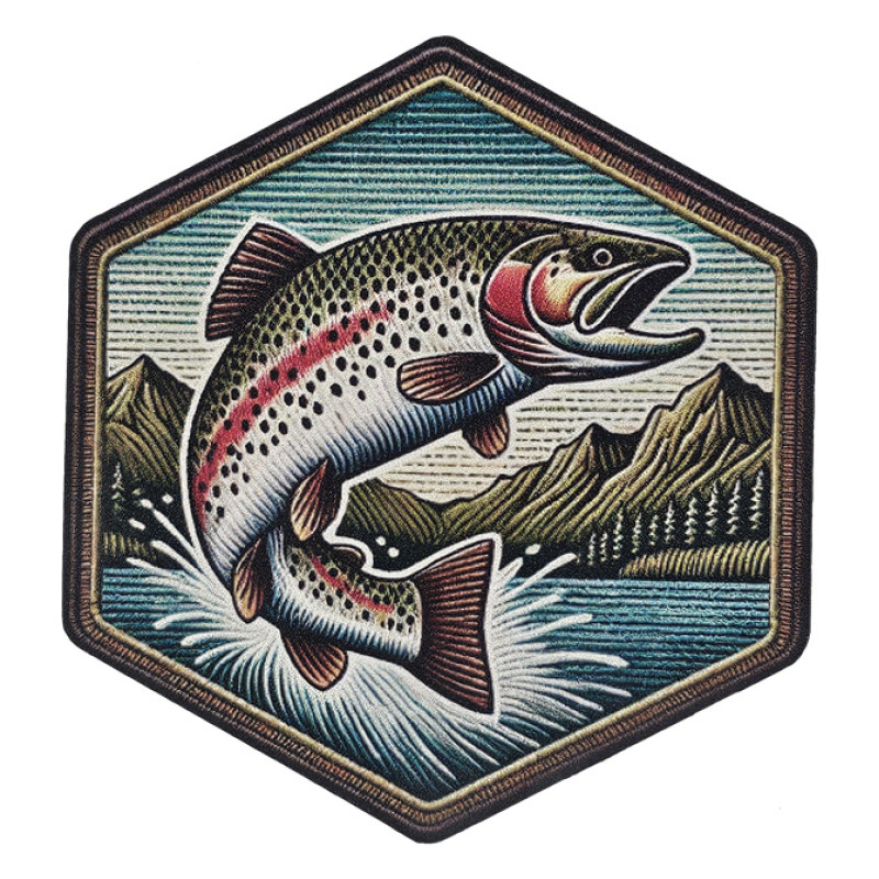Trout Faux Embroidery Patch