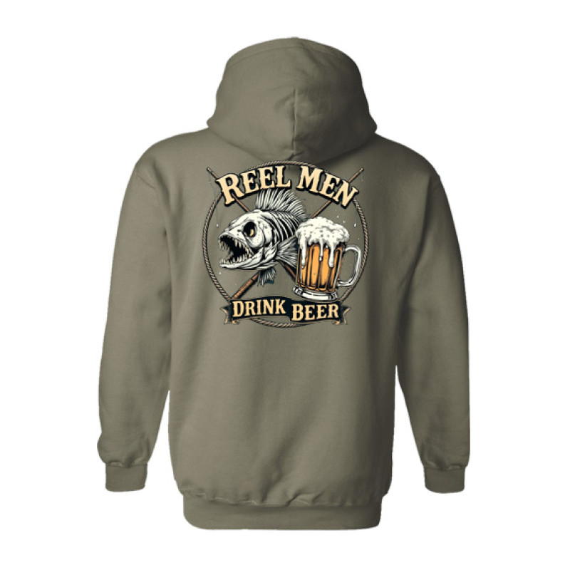 Reel Men Drink Beer Hoodie Reel Men Drink Beer Hoodie