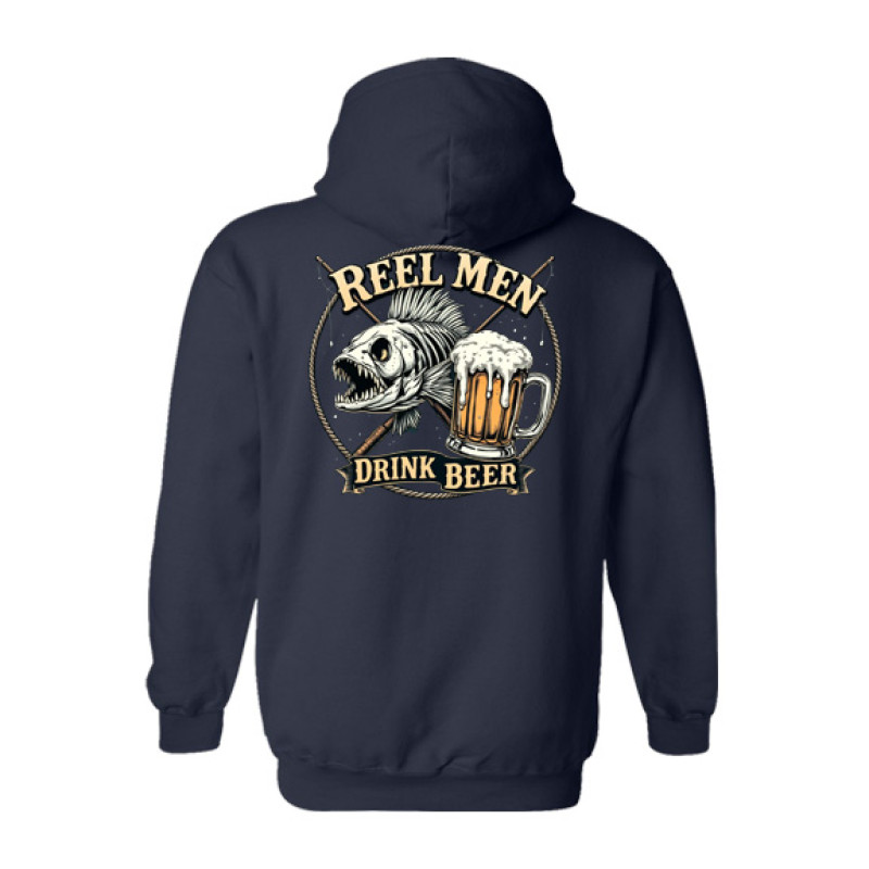 Reel Men Drink Beer Hoodie Reel Men Drink Beer Hoodie