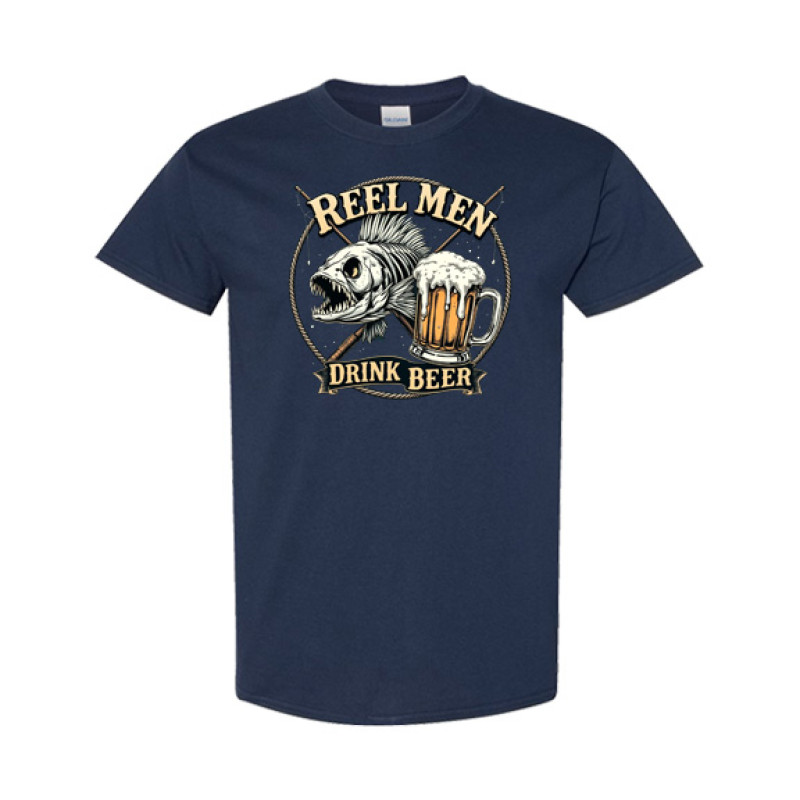 Reel Men Drink Beer Classic Fit Tee Reel Men Drink Beer Classic Fit Tee