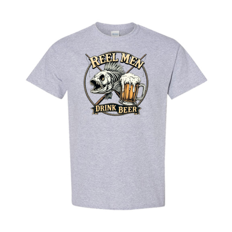 Reel Men Drink Beer Classic Fit Tee Reel Men Drink Beer Classic Fit Tee