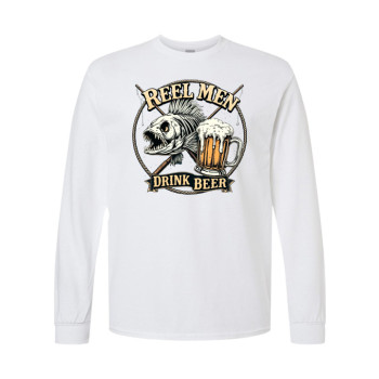 Reel Men Drink Beer Long Sleeve Tee