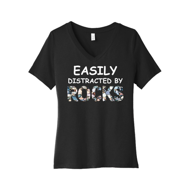 Easily Distracted Women's V-Neck Tee