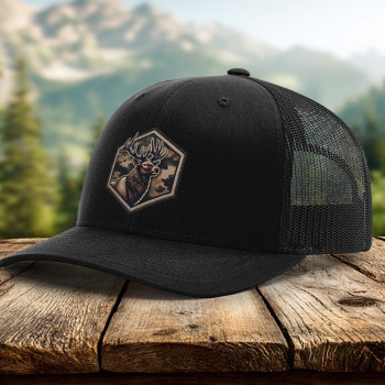 Elk Head Camo Faux Embroidery Patch