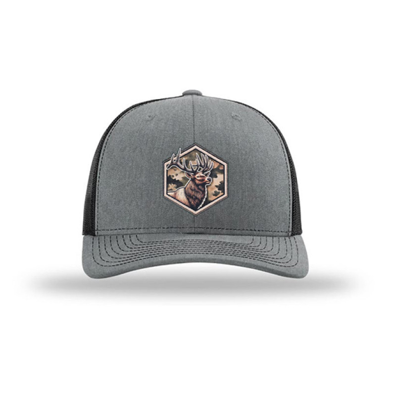 Elk Head Camo Faux Embroidery Patch