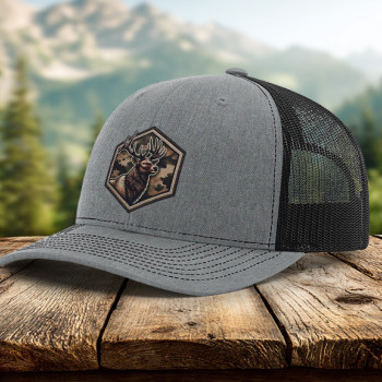 Elk Head Camo Faux Embroidery Patch