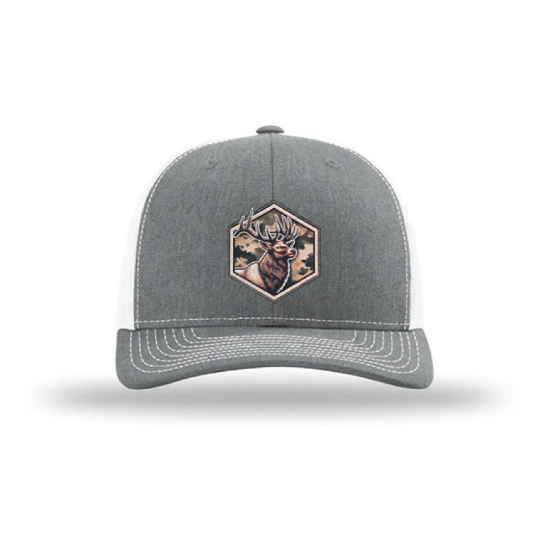 Elk Head Camo Faux Embroidery Patch