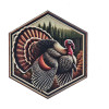 Turkey Faux Embroidery Patch