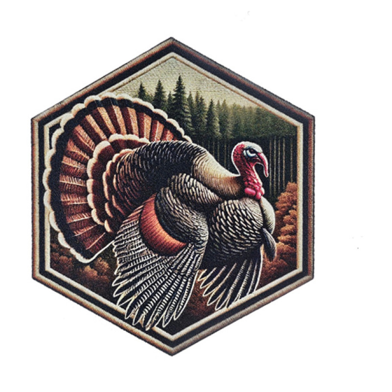 Turkey Faux Embroidery Patch
