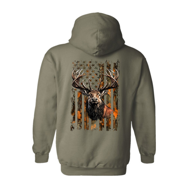 Camo Flag Elk Hoodie Camo Flag Elk Hoodie