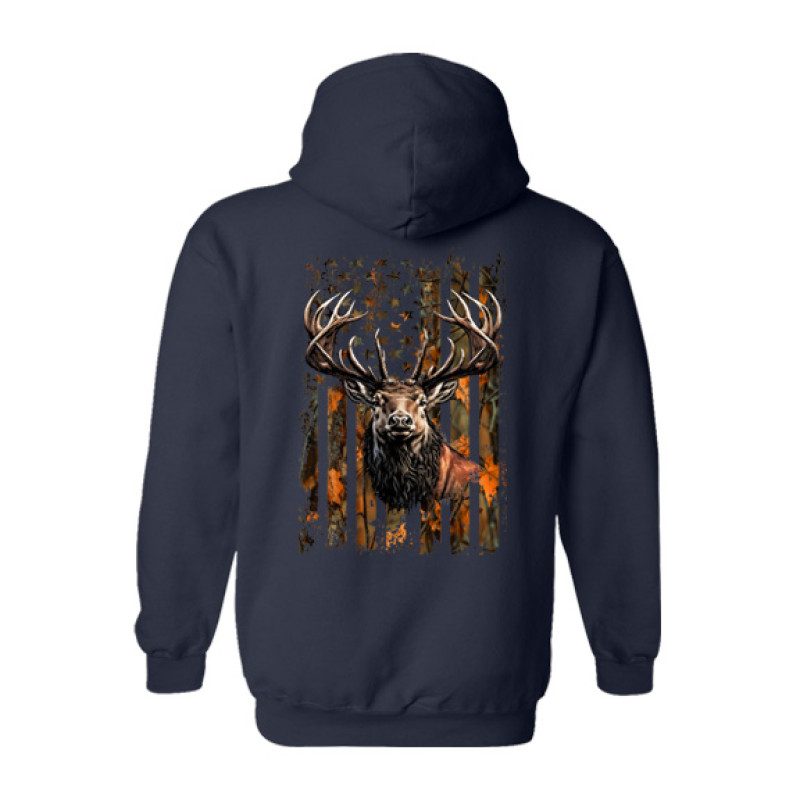 Camo Flag Elk Hoodie Camo Flag Elk Hoodie