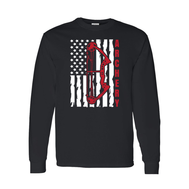 Archery American Flag Long Sleeve Tee Archery American Flag Long Sleeve Tee