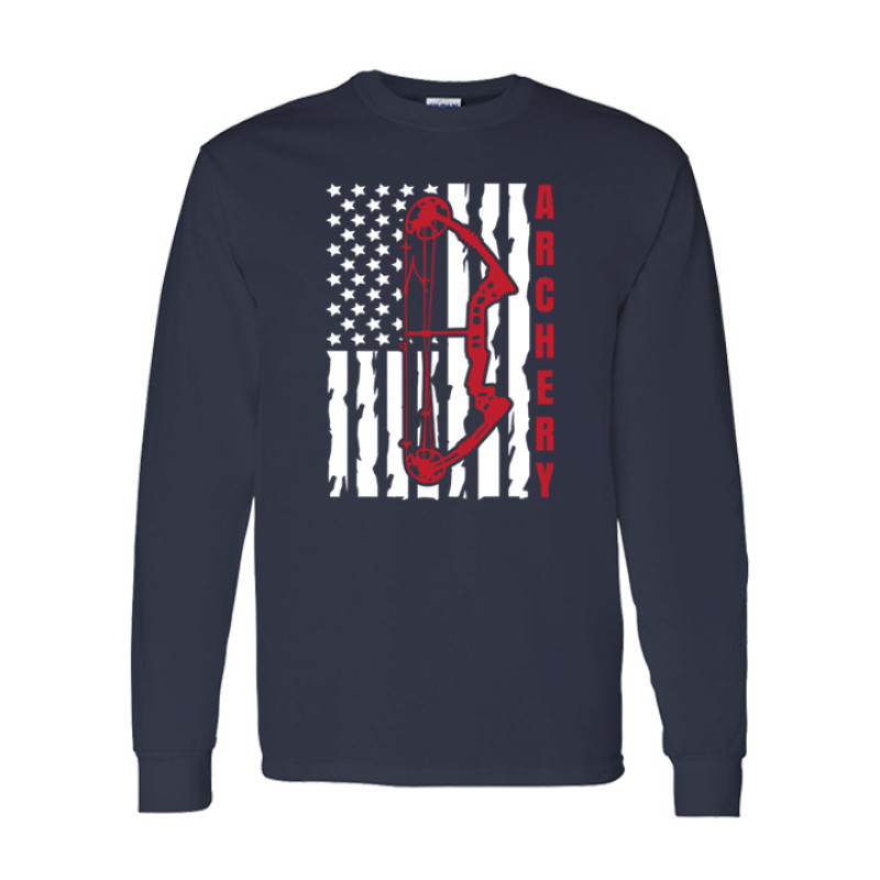 Archery American Flag Long Sleeve Tee Archery American Flag Long Sleeve Tee