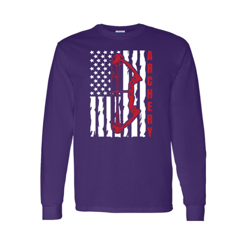 Archery American Flag Long Sleeve Tee Archery American Flag Long Sleeve Tee