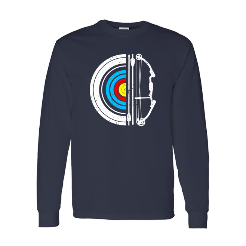 Archery Target and Bow Long Sleeve Tee