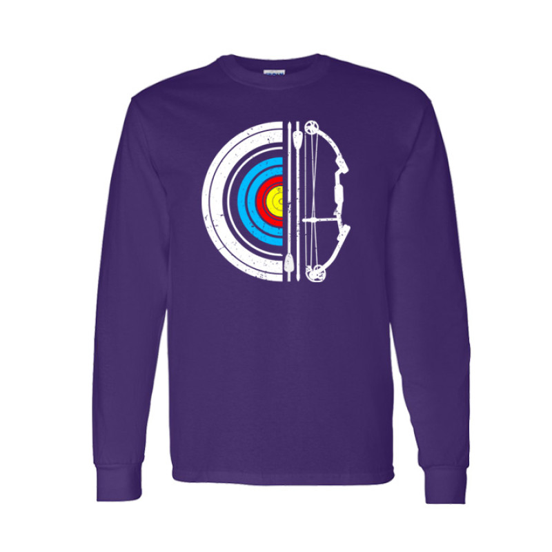 Archery Target and Bow Long Sleeve Tee