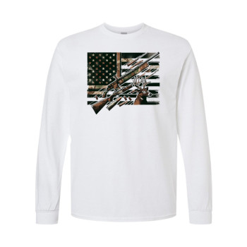 Hunter Camo Flag Long Sleeve Tee