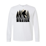 Bigfoot Forest Silhouette Long Sleeve Tee