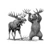 Look I'm a Moose Womens V-Neck Tee Look I'm a Moose Womens V-Neck Tee