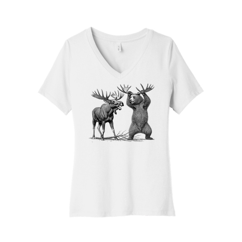 Look I'm a Moose Womens V-Neck Tee Look I'm a Moose Womens V-Neck Tee