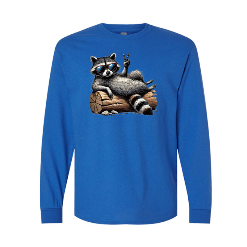 Raccoon Peace Long Sleeve Tee