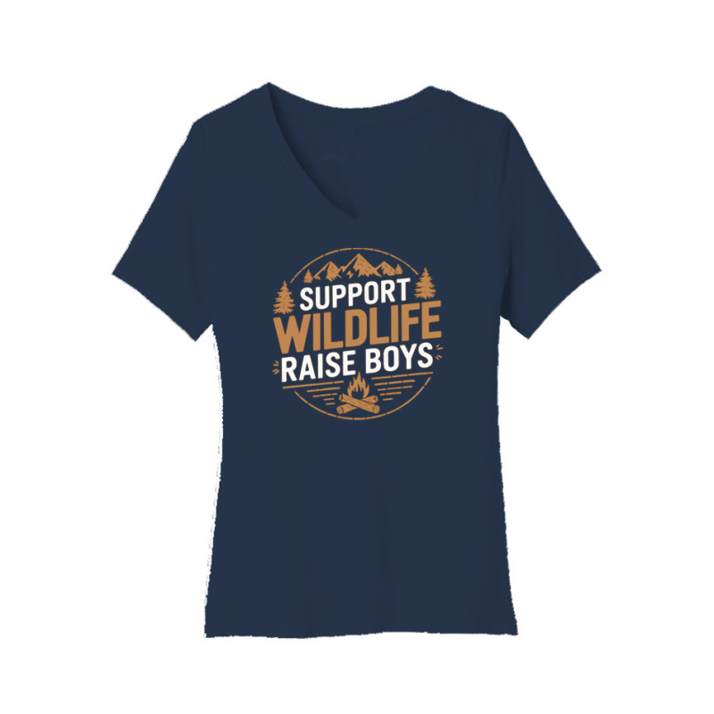 Support Wildlife Womens V-Neck Tee Support Wildlife Womens V-Neck Tee
