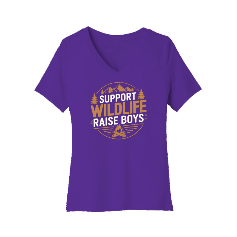 Support Wildlife Womens V-Neck Tee Support Wildlife Womens V-Neck Tee