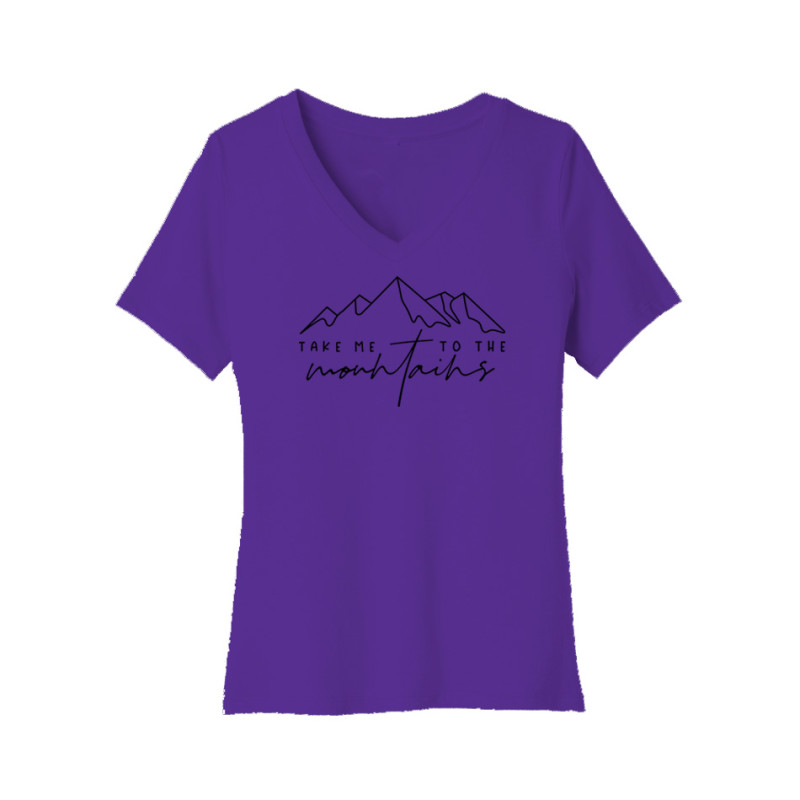 Take me to the Mountains Womens V-Neck Tee Take me to the Mountains Womens V-Neck Tee