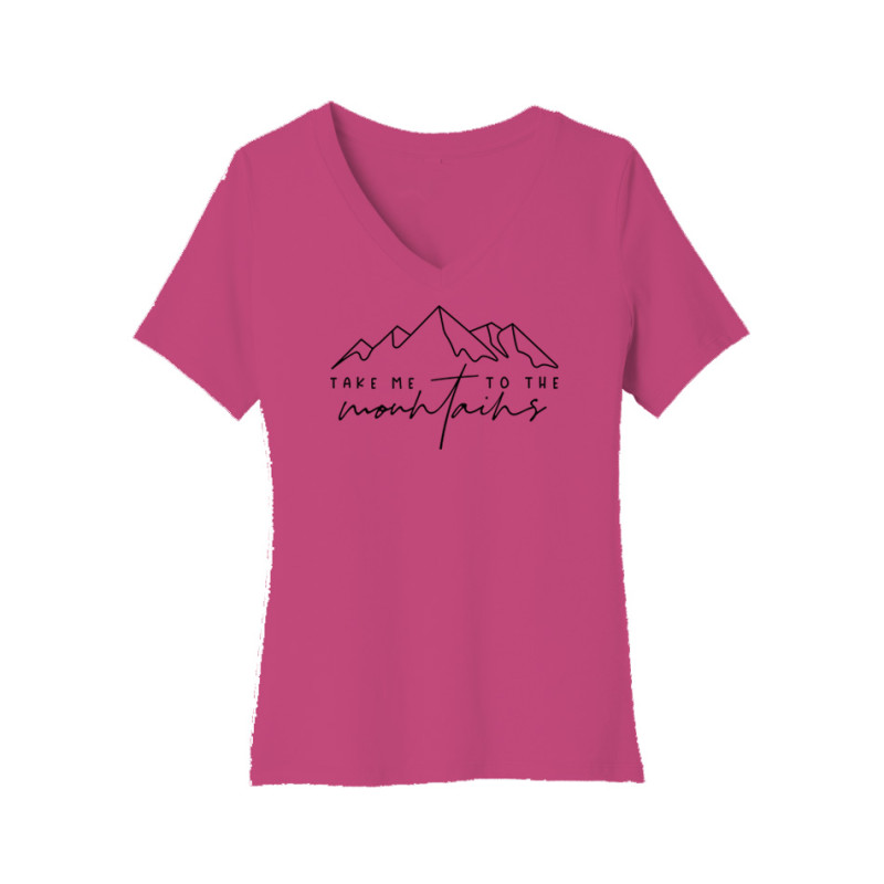 Take me to the Mountains Womens V-Neck Tee Take me to the Mountains Womens V-Neck Tee